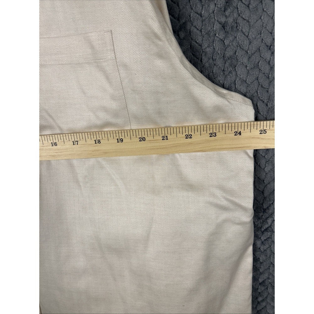 Hart Schaffner Marx Mens Shirt 17.5 Herringbone Weave Non-Iron Pima Cotton - Picture 6 of 8